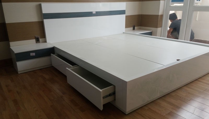 Thi công nội thất màu sồi chung cư 4S linh đông