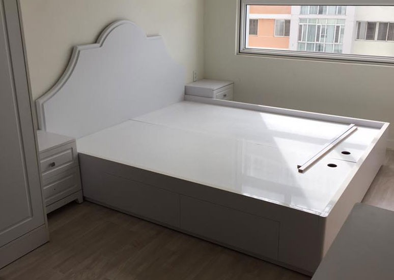 Thi công nội thất màu sồi chung cư 4S linh đông - Ảnh 3