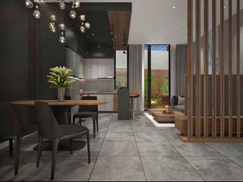 Tủ bếp melamin An Cường thi công Thủ Đức - KIT-02M - Ảnh 2