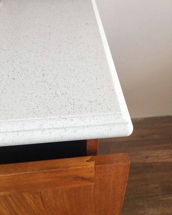 Tủ bếp gỗ gõ đỏ chữ I bán cổ điển- mẫu bếp gỗ gõ đẹp lắp Cần Thơ - Ảnh 5