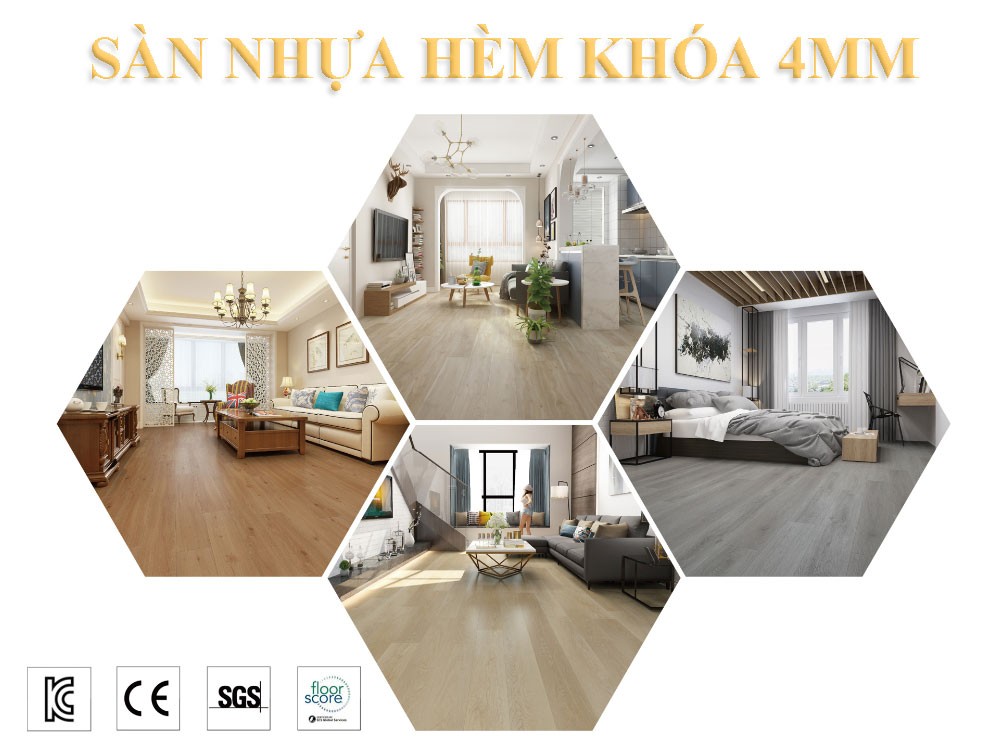 THI CÔNG SÀN NHỰA HÈM KHÓA 4MM VÂN GỖ - SÀN SPC GIẢ GỖ CHỐNG CO NGÓT