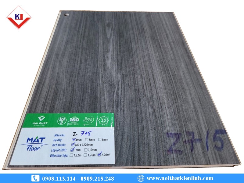 SÀN NHỰA VÂN GỖ 4MM MATFLOOR – Z 715 - Ảnh 4