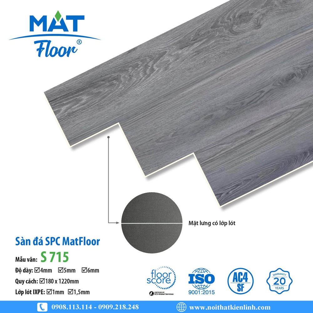 SÀN NHỰA VÂN GỖ 4MM MATFLOOR – Z 715 - Ảnh 6