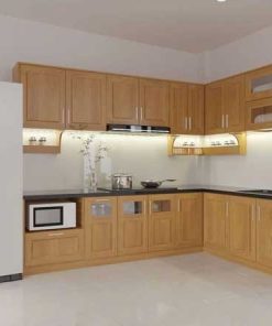Xưởng sản xuất tủ bếp gỗ tự nhiên uy tín