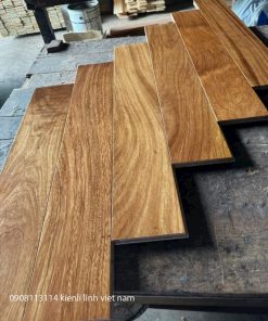 sàn gỗ gõ đỏ ốp tường lamri