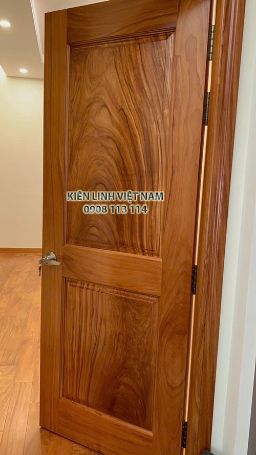 Cửa gỗ gõ đỏ phi, pano rộng 40cm nguyên tấm dày 3cm - Ảnh 4