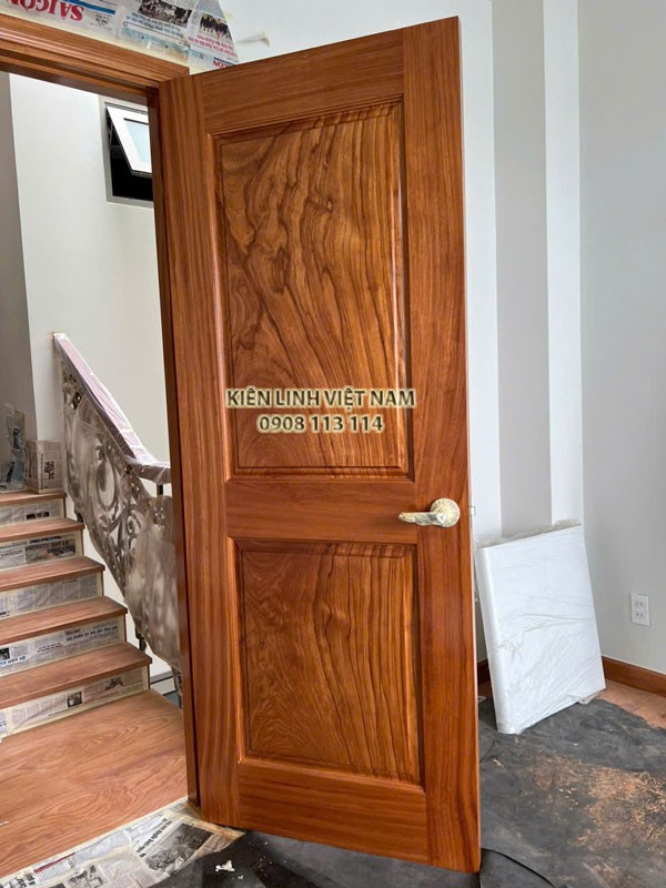 Cửa gỗ gõ đỏ phi, pano rộng 40cm nguyên tấm dày 3cm - Ảnh 6