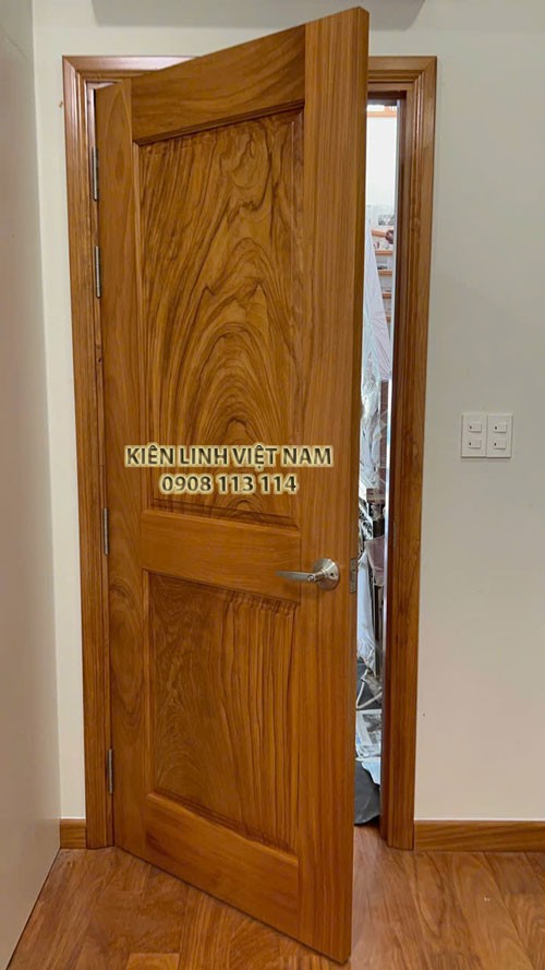Cửa gỗ gõ đỏ phi, pano rộng 40cm nguyên tấm dày 3cm - Ảnh 2
