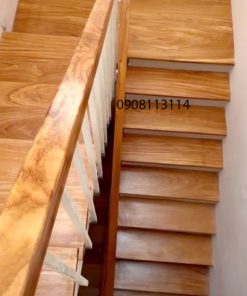 bậc cầu thang gỗ gõ phi