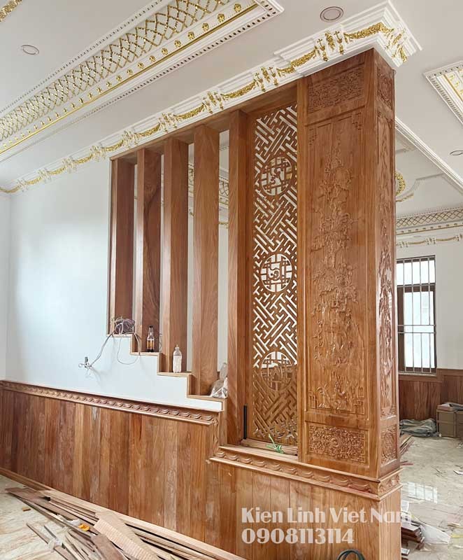 op vach phong khach bang go tu nhien dep