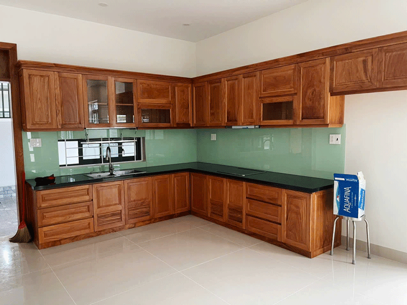 Tủ Bếp Gỗ Gõ Đỏ kết hợp tủ rượu - Ảnh 6